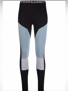 Ferragamo Logo-Waistband Panelled Leggings